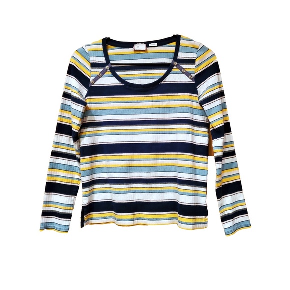 Anthropologie Tops - Anthropologie | 9-H15 STCL Striped Long Sleeve Top